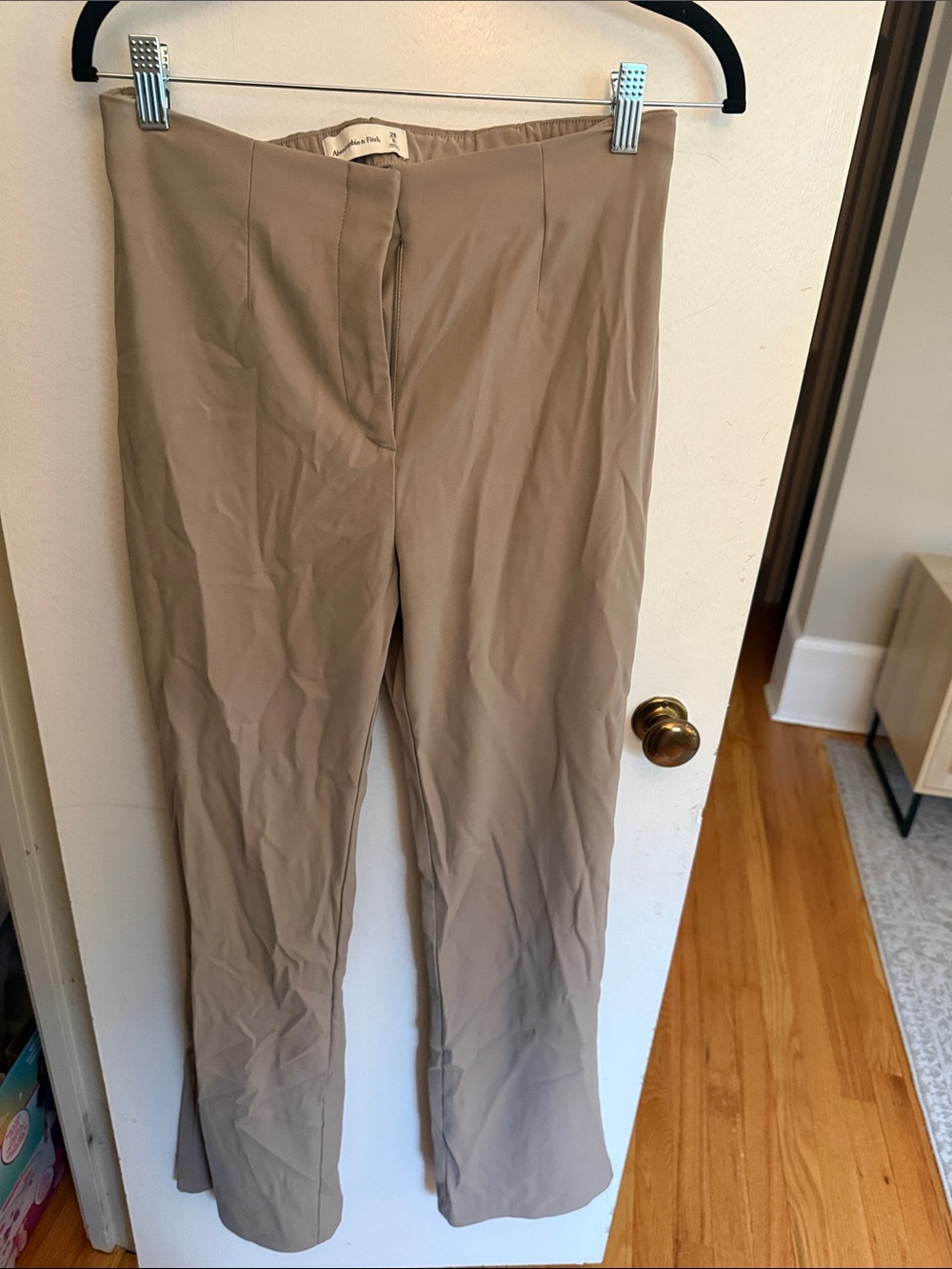 Abercrombie & Fitch Taupe Boot-Cut Stretch Pants